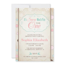 Sneeuwveel vun Winter Birthday Invite