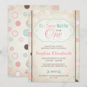 Sneeuwveel vun Winter Birthday Invite Kaart (Voorkant / Achterkant)