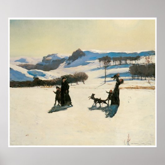 Sneeuwvelden, 1909 Rockwell Kent Poster (Voorkant)