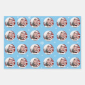 Sneeuwvenster Aangepast foto-sjabloon voor vakanti Inpakpapier Vel (Voorkant)