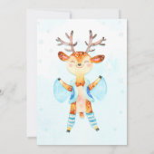 Sneeuwverjaardagsuitnodiging Uitnodiging voor wint (Achterkant)