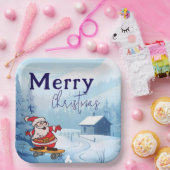 Sneeuwverschuiving Papieren Bordje (Feest)