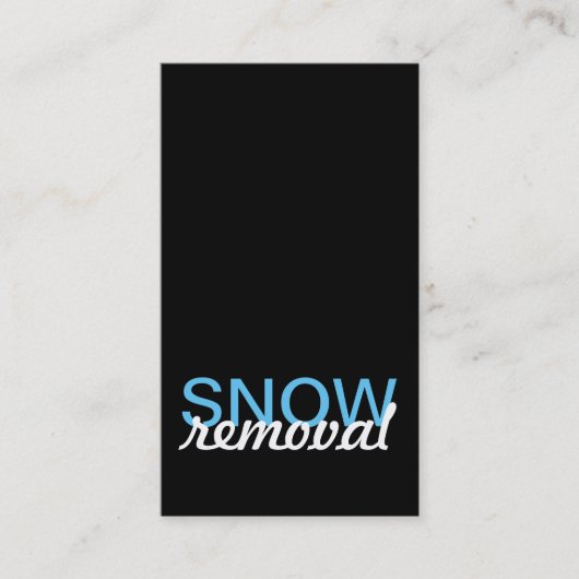 sneeuwverwijderaar klantenkaartje (Voorkant)