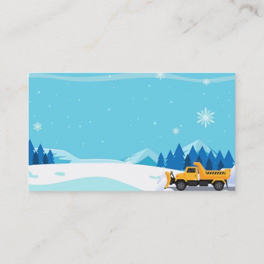 Sneeuwverwijdering Aangepast zakelijk Visitekaartj Visitekaartje (Achterkant)