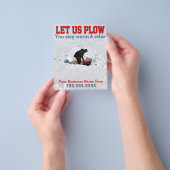 Sneeuwverwijdering. Aangepaste marketingadvertenti Flyer (Hand)