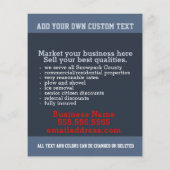 Sneeuwverwijdering. Aangepaste marketingadvertenti Flyer (Achterkant)