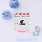 Sneeuwverwijdering. Aangepaste marketingadvertenti Flyer (Enkel)