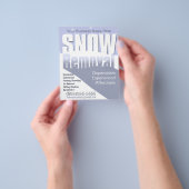 Sneeuwverwijdering door  Sjabloon Flyer (Hand)