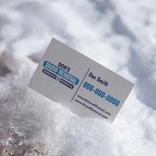 Sneeuwverwijdering Dubbel gesneden Visitekaartje