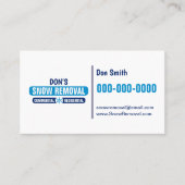 Sneeuwverwijdering dubbelzijdig Visitekaartje (Voorkant)