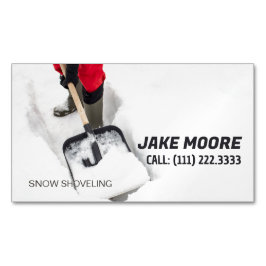Sneeuwverwijdering Magnetisch Visitekaartje