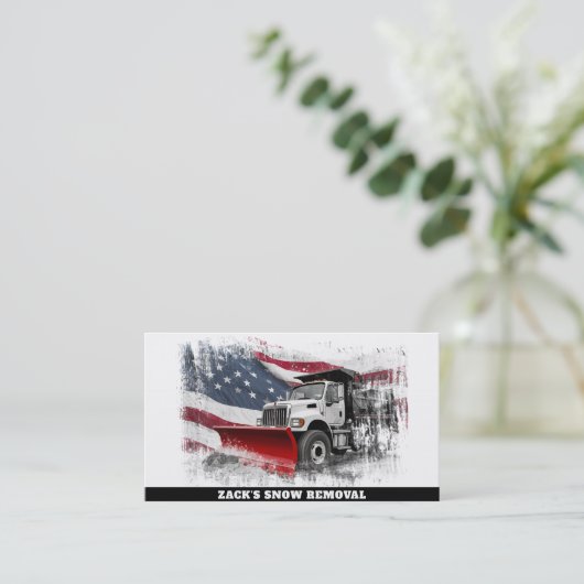 *~* Sneeuwverwijdering Noodlijdende Vrachtwagen AP Visitekaartje (Staand voorkant)