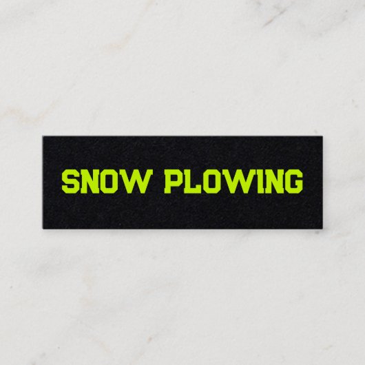 Sneeuwverwijdering QR-code Mini Visitekaartje (Voorkant)