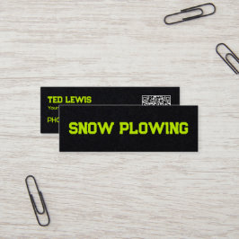 Sneeuwverwijdering QR-code Mini Visitekaartje
