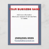 Sneeuwverwijdering Sneeuw ploegen Promo Sjabloon Flyer (Achterkant)