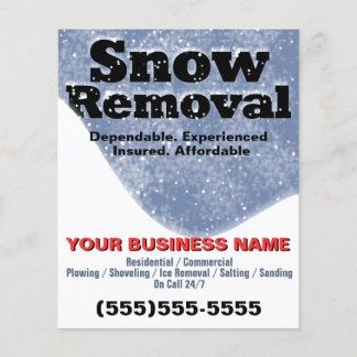Sneeuwverwijdering Sneeuw ploegen Promo Sjabloon Flyer