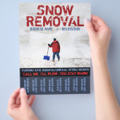 Sneeuwverwijdering. Sneeuwploeg.CustomTear-blad Flyer (Hand)