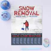Sneeuwverwijdering. Sneeuwploeg.CustomTear-blad Flyer (Enkel)