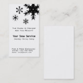 Sneeuwverwijdering, sneeuwploegen Verticaal Zwart  Visitekaartje (Voorkant / Achterkant)