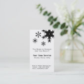 Sneeuwverwijdering, sneeuwploegen Verticaal Zwart  Visitekaartje (Staand voorkant)