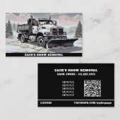 *~* Sneeuwverwijdering Sneeuwploegvrachtwagen AP74 Visitekaartje (Voorkant / Achterkant)