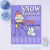 Sneeuwverwijdering Sneeuwschuiven Sneeuwruimen Flyer (Enkel)