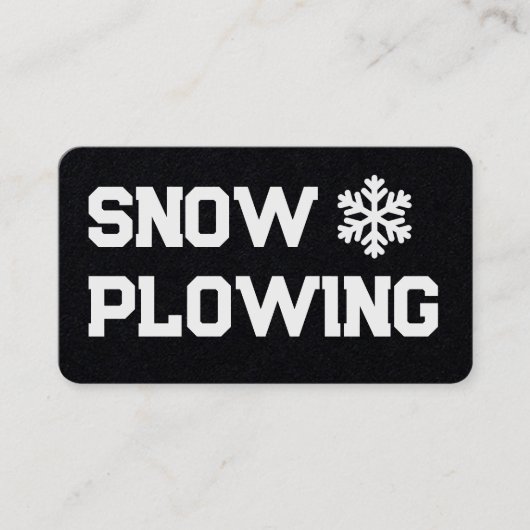 Sneeuwverwijdering Visitekaartje (Voorkant)