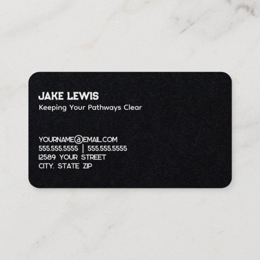 Sneeuwverwijdering Visitekaartje (Achterkant)