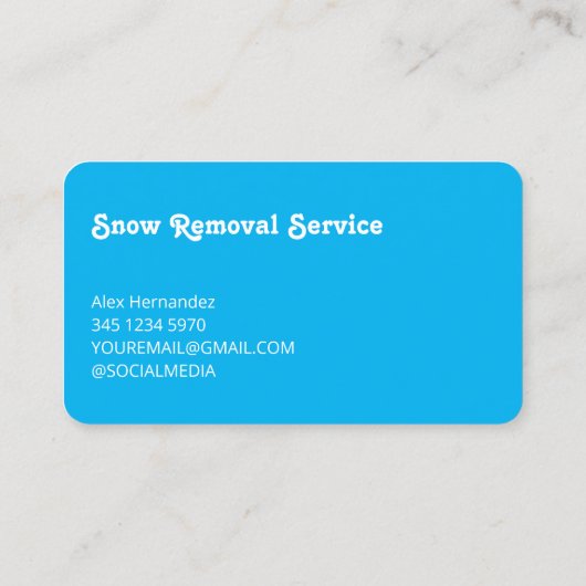 Sneeuwverwijdering Visitekaartje (Achterkant)