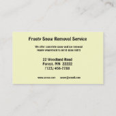 Sneeuwverwijdering Visitekaartje (Achterkant)