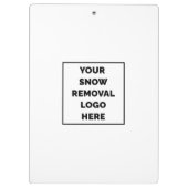 Sneeuwverwijdering Voeg je Logo toe Klembord (Achterkant)