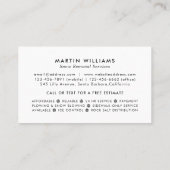 Sneeuwverwijdering zwart-wit visitekaartje (Achterkant)