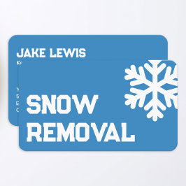 Sneeuwverwijderingsaannemer Visitekaartje