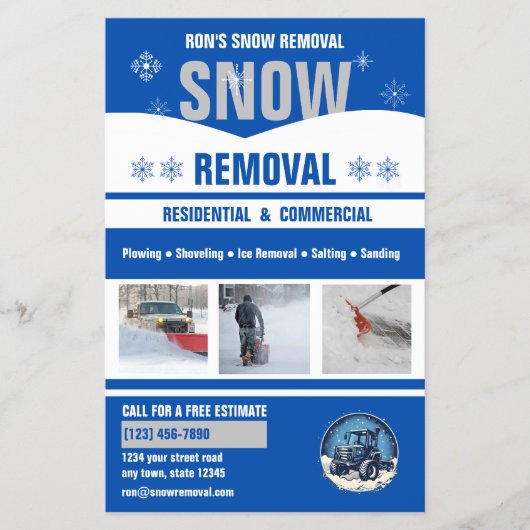 Sneeuwverwijderingsbedrijf Flyer (Voorkant)