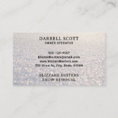 Sneeuwverwijderingsbedrijf fotografie visitekaartje (Achterkant)