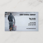 Sneeuwverwijderingsbedrijf Visitekaartje (Voorkant)