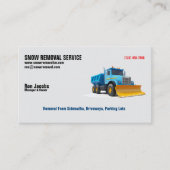 Sneeuwverwijderingsbedrijf Visitekaartje (Voorkant)