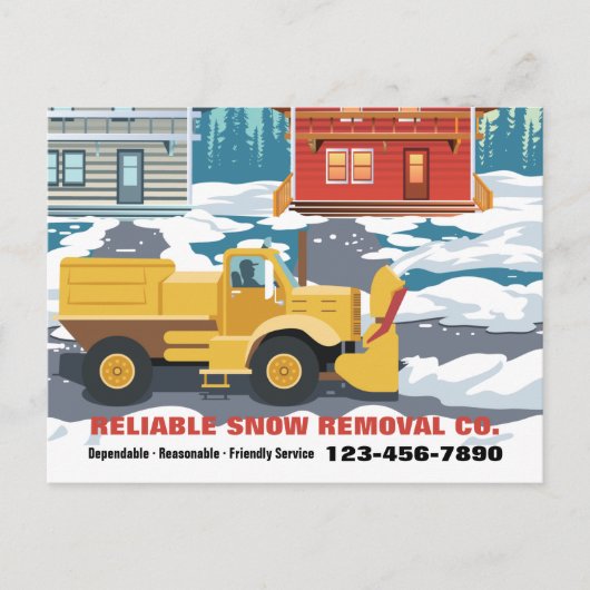 Sneeuwverwijderingsdienst Postkaarten (Voorkant)