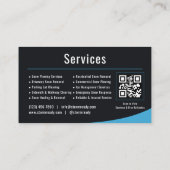 Sneeuwverwijderingsdienst QR-code Professioneel  Visitekaartje (Achterkant)