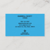 Sneeuwverwijderingsploed en sneeuwvlokken visitekaartje (Achterkant)