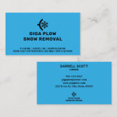 Sneeuwverwijderingsploed en sneeuwvlokken visitekaartje (Voorkant / Achterkant)