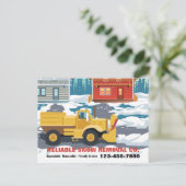 Sneeuwverwijderingsservice Briefkaarten (Staand voorkant)