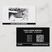 *~* Sneeuwverwijderingsvrachtwagen Abstracte Vlag Visitekaartje (Voorkant / Achterkant)