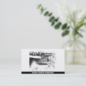 *~* Sneeuwverwijderingsvrachtwagen Abstracte Vlag Visitekaartje (Staand voorkant)