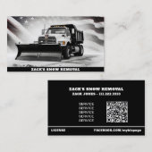 *~* Sneeuwverwijderingsvrachtwagen AP74 US Vlag Zw Visitekaartje (Voorkant / Achterkant)