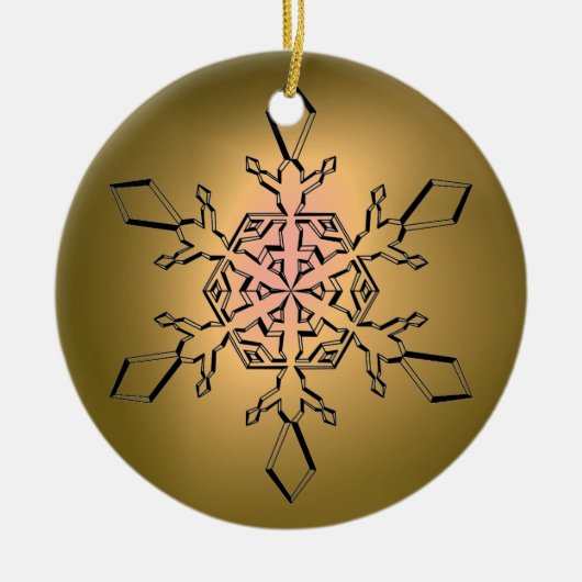 SNEEUWVLAKE GEM KERAMISCH ORNAMENT (Voorkant)