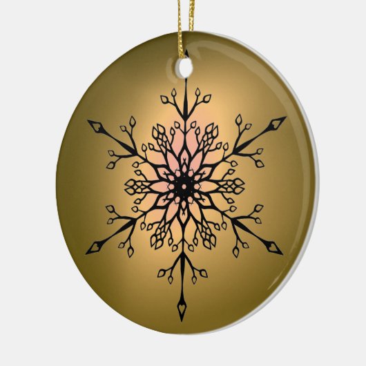 SNEEUWVLAKE GEM KERAMISCH ORNAMENT (Links)