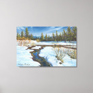 "Sneeuwvlek" Verrekte canvasafdruk Canvas Afdruk