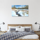 "Sneeuwvlek" Verrekte canvasafdruk Canvas Afdruk (Insitu (Slaapkamer))