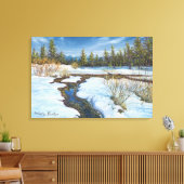 "Sneeuwvlek" Verrekte canvasafdruk Canvas Afdruk (Insitu (Woonkamer))